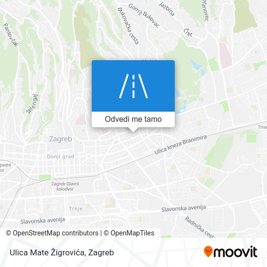 Karta Ulica Mate Žigrovića