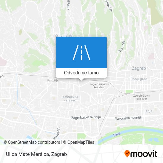 Karta Ulica Mate Meršića