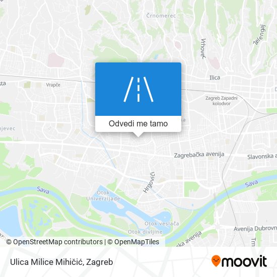 Karta Ulica Milice Mihičić