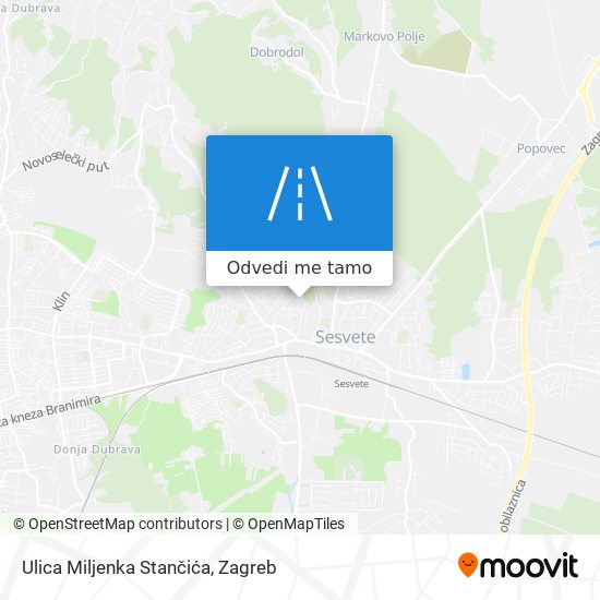 Karta Ulica Miljenka Stančića
