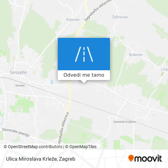 Karta Ulica Miroslava Krleže