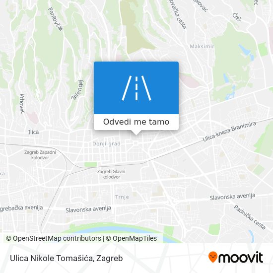 Karta Ulica Nikole Tomašića
