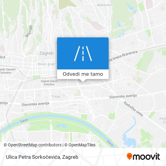 Karta Ulica Petra Sorkočevića