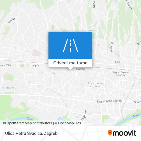 Karta Ulica Petra Svačića