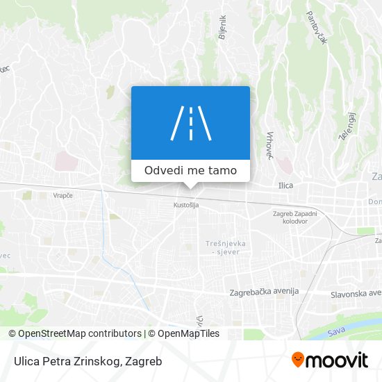 Karta Ulica Petra Zrinskog