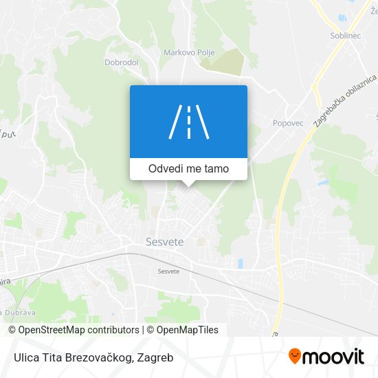 Karta Ulica Tita Brezovačkog