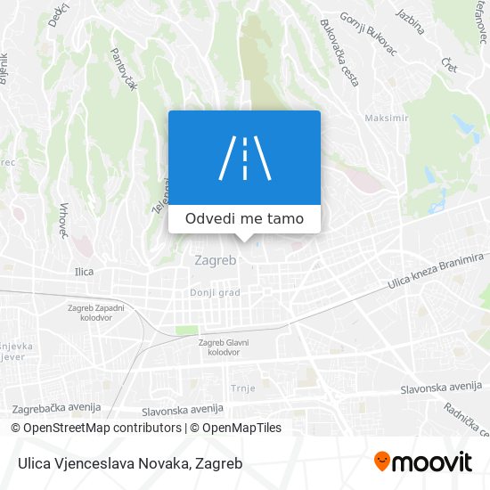 Karta Ulica Vjenceslava Novaka