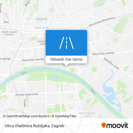 Karta Ulica Vladimira Ruždjaka
