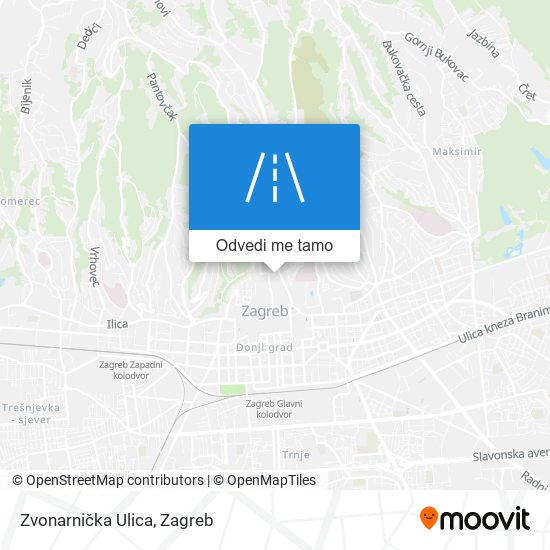 Karta Zvonarnička Ulica