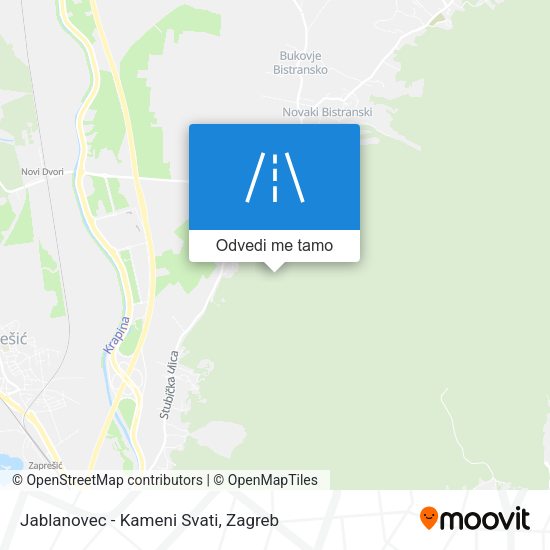 Karta Jablanovec - Kameni Svati