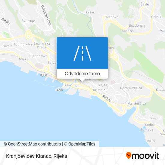 Karta Kranjčevićev Klanac