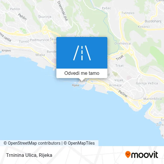 Karta Trninina Ulica