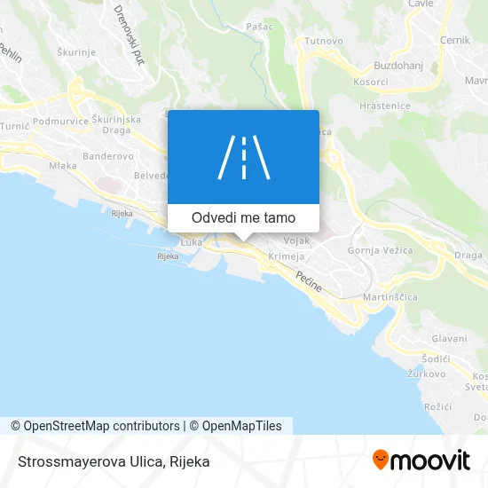 Karta Strossmayerova Ulica