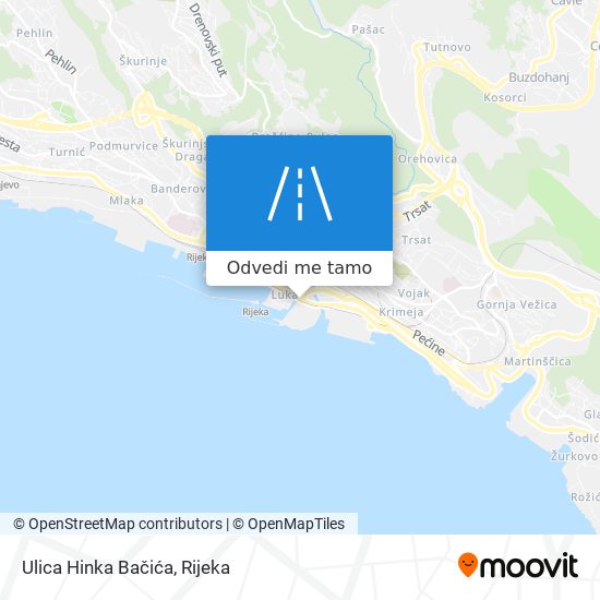 Karta Ulica Hinka Bačića