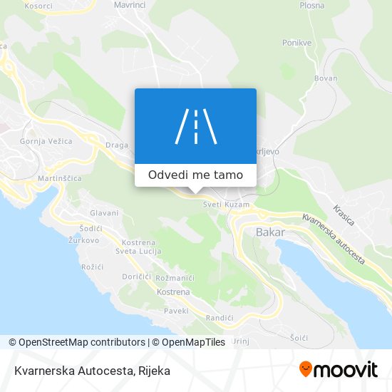 Karta Kvarnerska Autocesta
