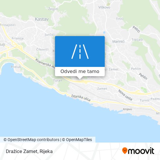 Karta Dražice Zamet