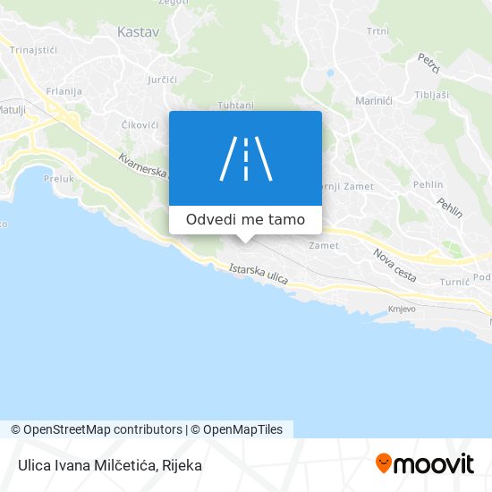 Karta Ulica Ivana Milčetića