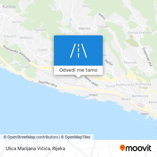 Karta Ulica Marijana Vičića