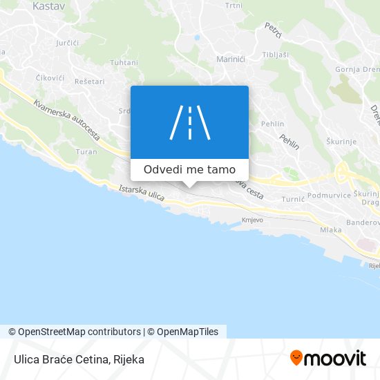 Karta Ulica Braće Cetina