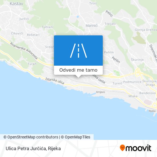 Karta Ulica Petra Jurčića