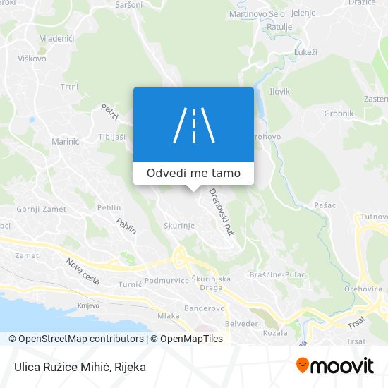 Karta Ulica Ružice Mihić