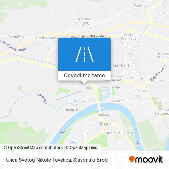 Karta Ulica Svetog Nikole Tavelića