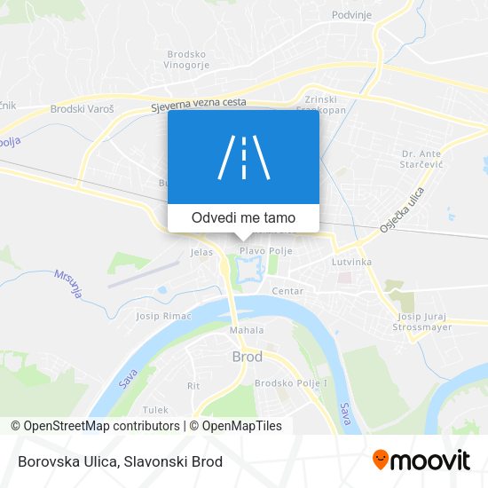 Karta Borovska Ulica