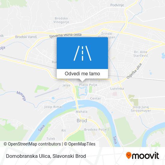 Karta Domobranska Ulica