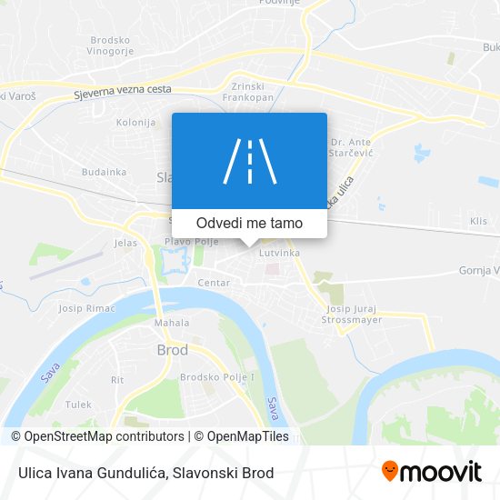 Karta Ulica Ivana Gundulića