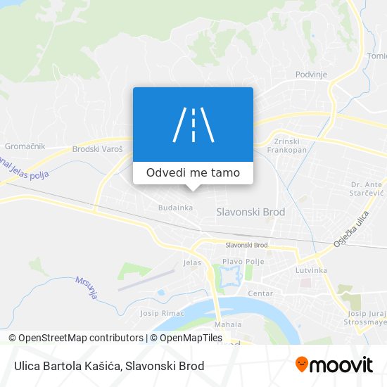 Karta Ulica Bartola Kašića