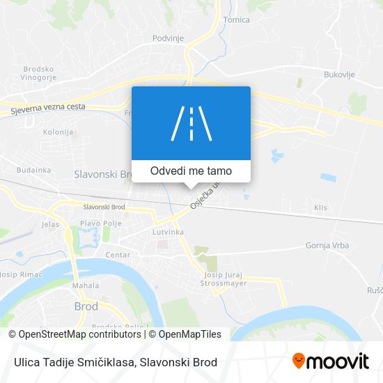 Karta Ulica Tadije Smičiklasa