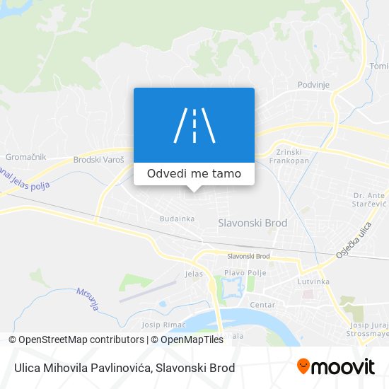Karta Ulica Mihovila Pavlinovića