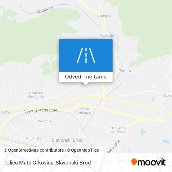 Karta Ulica Mate Grkovića