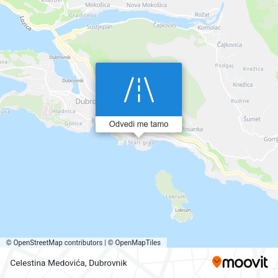 Karta Celestina Medovića