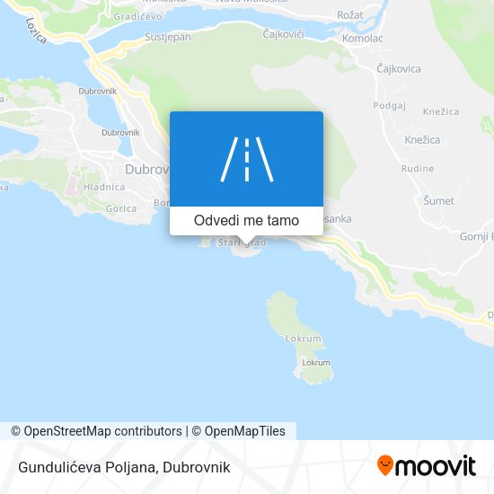 Karta Gundulićeva Poljana