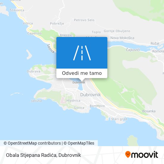 Karta Obala Stjepana Radića