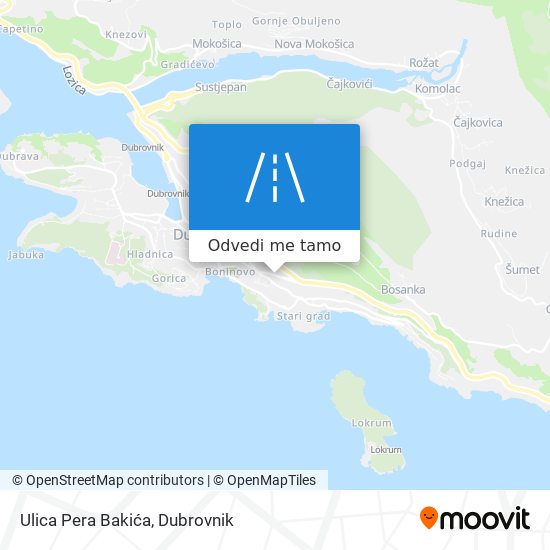 Karta Ulica Pera Bakića