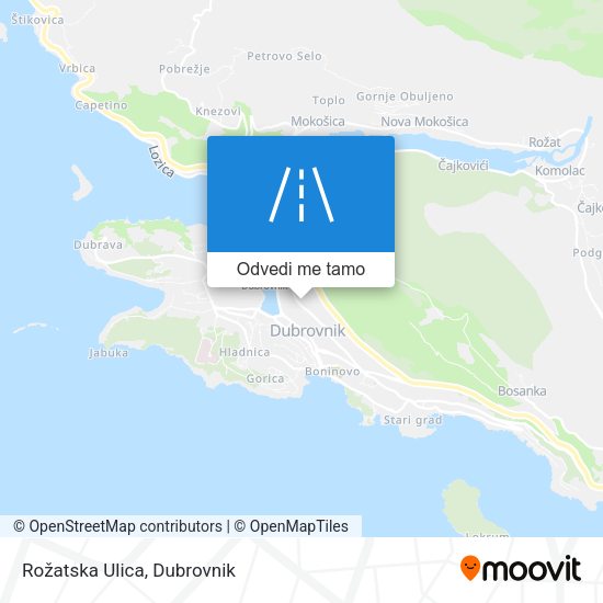 Karta Rožatska Ulica