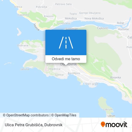 Karta Ulica Petra Grubišića