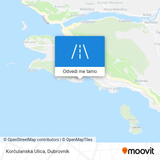 Karta Korčulanska Ulica