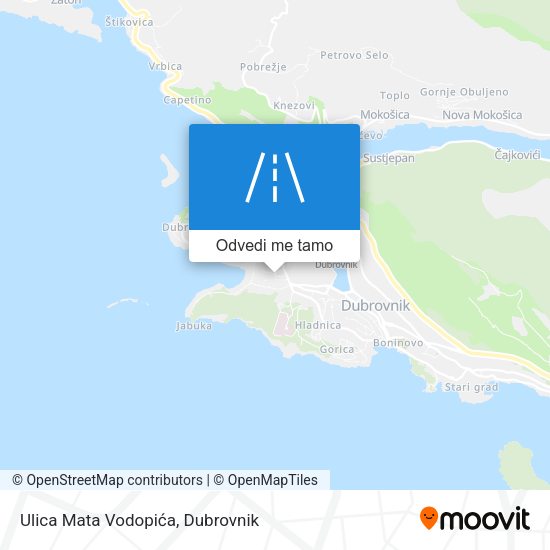 Karta Ulica Mata Vodopića