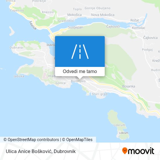 Karta Ulica Anice Bošković