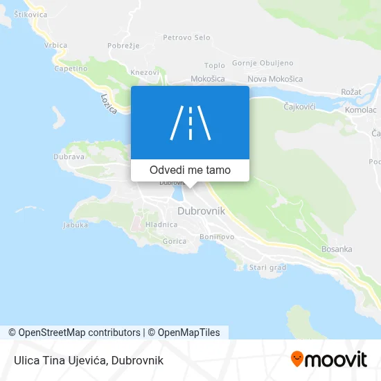 Karta Ulica Tina Ujevića