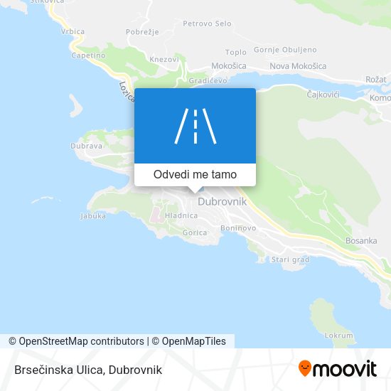Karta Brsečinska Ulica