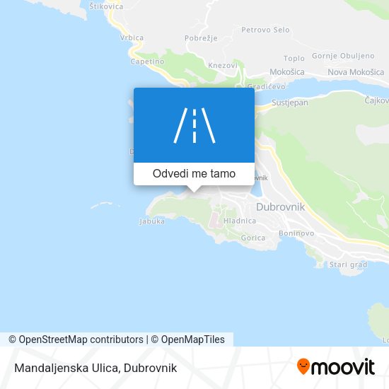 Karta Mandaljenska Ulica