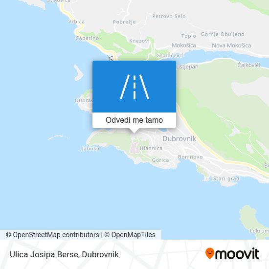 Karta Ulica Josipa Berse