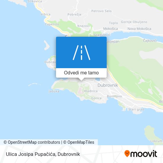 Karta Ulica Josipa Pupačića