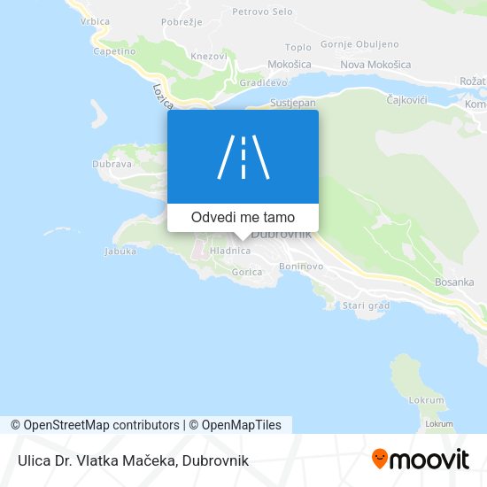Karta Ulica Dr. Vlatka Mačeka