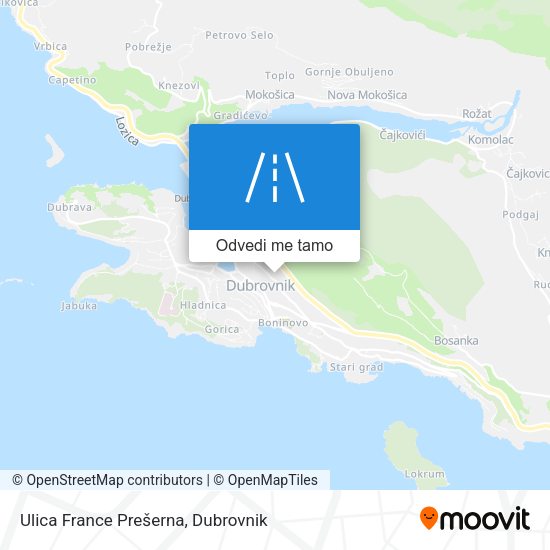 Karta Ulica France Prešerna