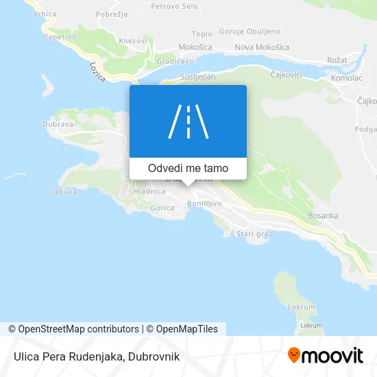 Karta Ulica Pera Rudenjaka